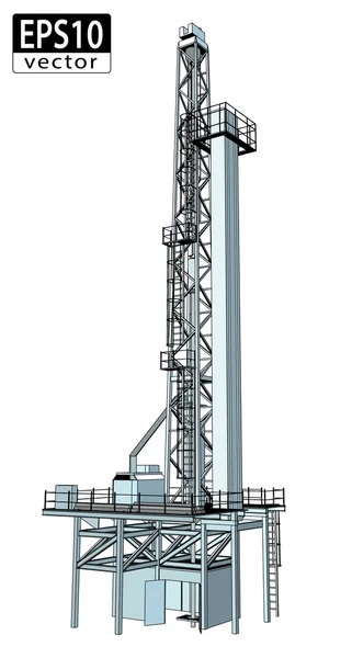 3D нефтяных скважин — стоковый вектор