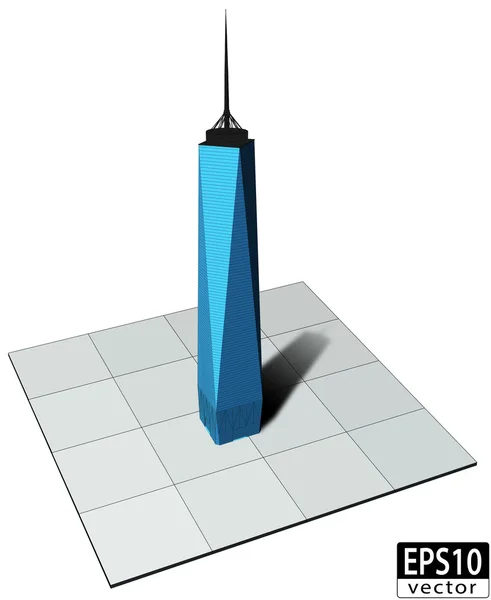 3D freedom tower — Stock vektor