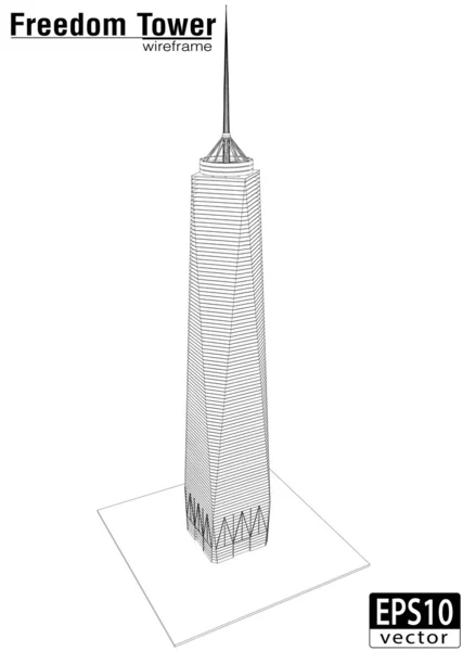 3D-vrijheid toren — Stockvector