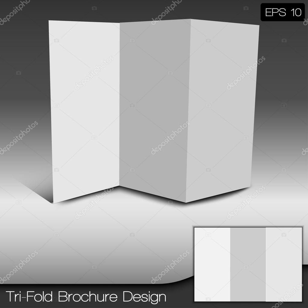 Tri fold presentation blank leaflet illustration design over a grey background