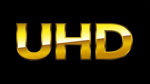 Uhd 記号 (ゴールド) — ストックベクタ