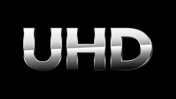 Uhd σημάδι (ασημί) — Διανυσματικό Αρχείο