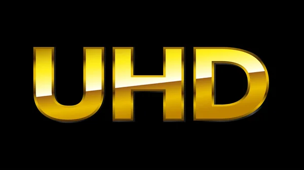 UHD teken (goud) Stockvector