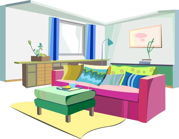 Cartoon Living Room Vector Images