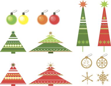 Noel ağacı ve süslemeler