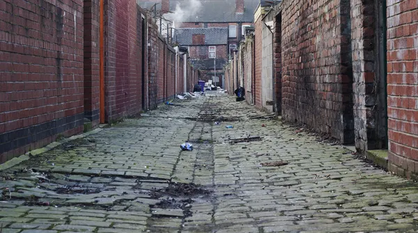 Dirty back street alley — Stock Photo, Image