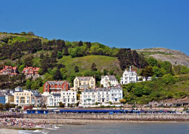 Hotels and guest houses on Great Orme, Llandudno, Wales, UK clipart