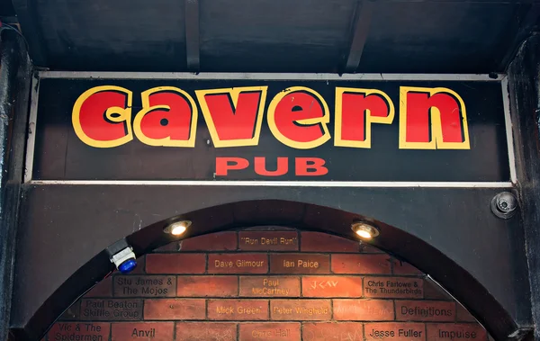 Cavern Clubu, v mathew st, liverpool, Velká Británie. — Stock fotografie