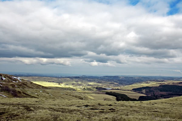 View from Holme Moss, looking towards Holmfirth — Stock Photo, Image