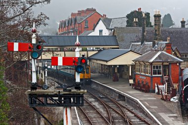 Llangollen railway station, Denbighshire, Wales, UK. clipart