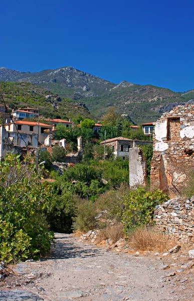 Old abandoned Greek, Turkish village of Doganbey, Turkey — Stock Photo, Image