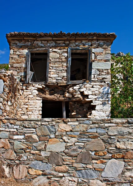 Old abandoned Greek, Turkish village of Doganbey, Turkey — Stock Photo, Image