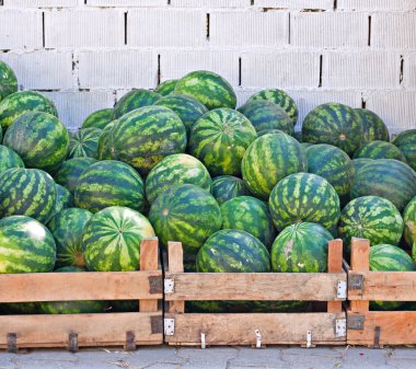 Crates of watermelons clipart