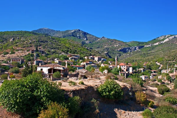 Old abandoned Greek,Turkish village of Doganbey, Turkey — Stock Photo, Image