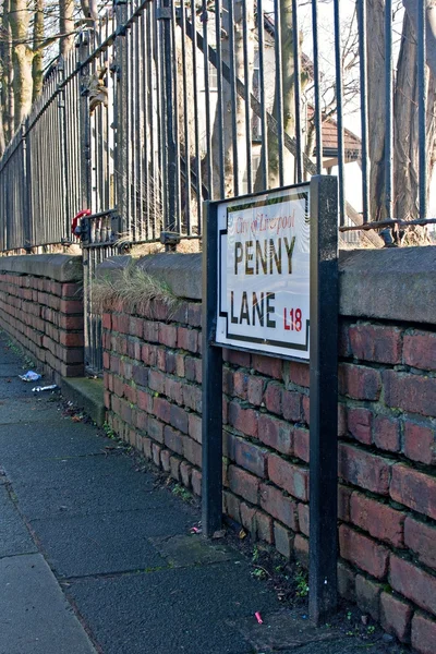 Penny Lane, Liverpool, İngiltere — Stok fotoğraf