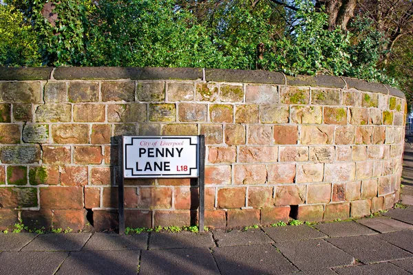 Penny lane, liverpool, Wielka Brytania — Zdjęcie stockowe