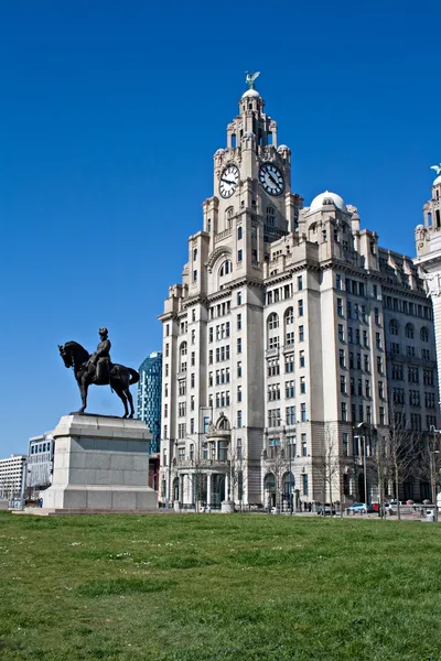 Património Mundial de Liverpool edifícios à beira-mar — Fotografia de Stock
