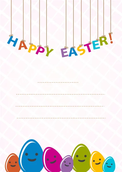 Happy Easter happy eggs — Stock Vector