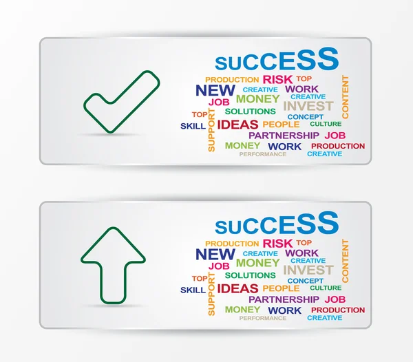 Success banner — Stock Vector