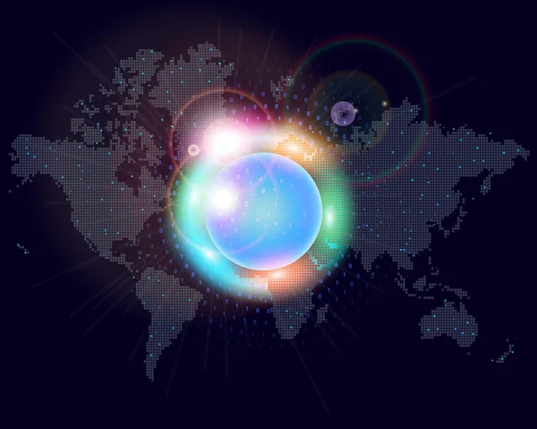 Cor do mapa mundial — Vetor de Stock