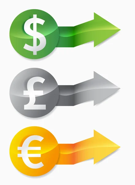 Money currency signs — Stock Vector