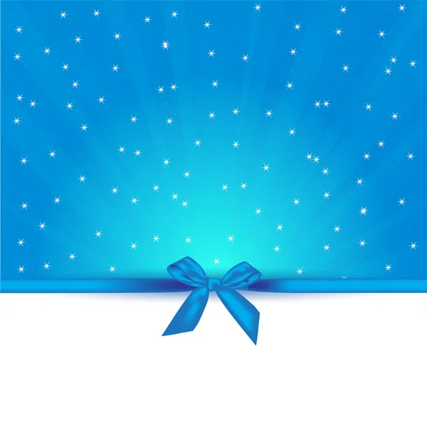 Tarjeta de regalo azul — Vector de stock