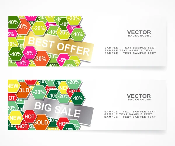 Discount banners — Stock Vector