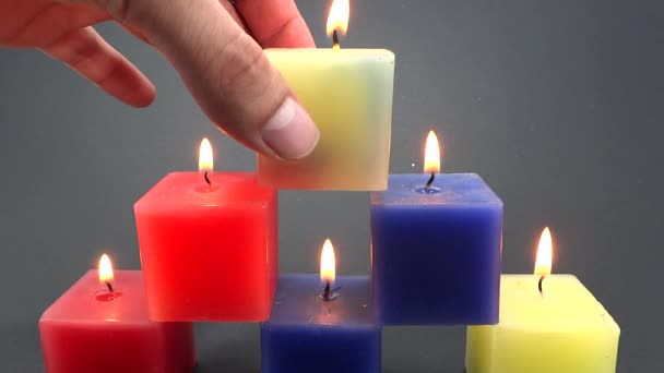 Decorative candle — Stock Video