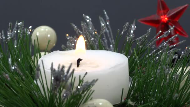 Svátky svíčka ornament — Stock video