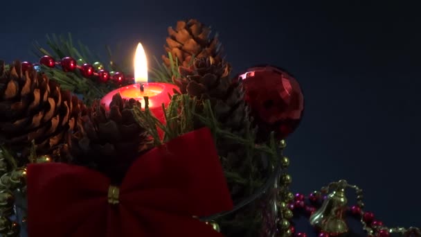 Sosna świeca ornament — Wideo stockowe