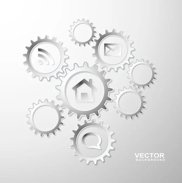 Gear info graphic background. — Stock Vector
