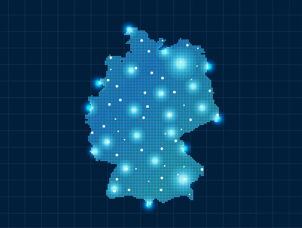 Pixel Alemanha mapa —  Vetores de Stock