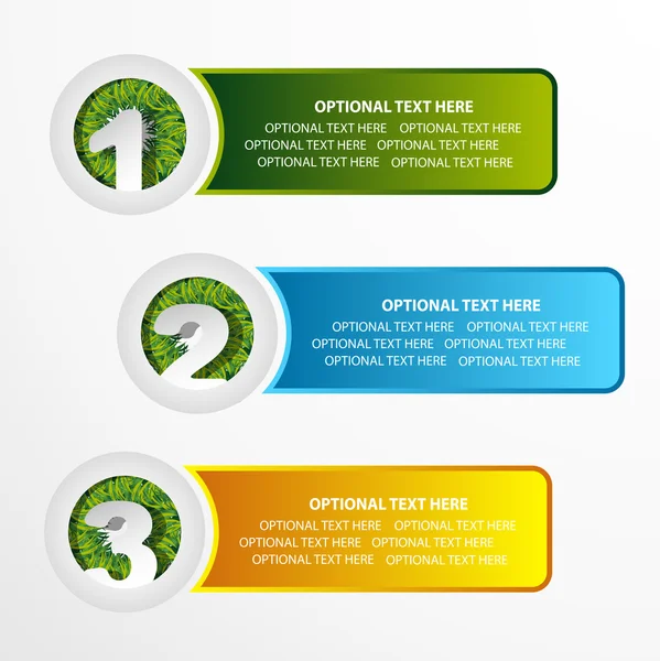 1 2 3 草横幅设置选项 — 图库矢量图片