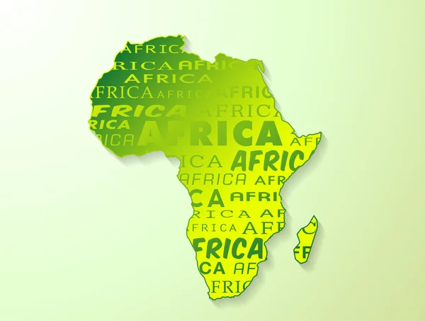 Mapa de África con efecto sombra — Vector de stock