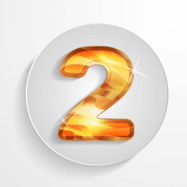 vektör ışık daire simgesi altın ağaç sayısı 2