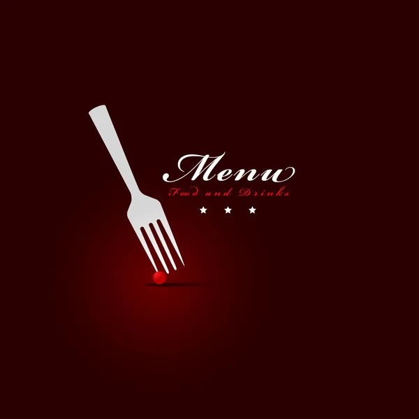 Fork menu restaurante capa — Vetor de Stock