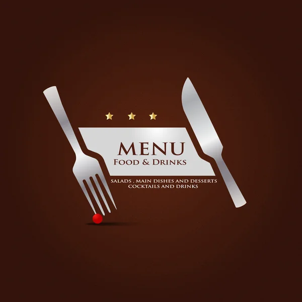Restaurante Menu Cover Design — Vetor de Stock