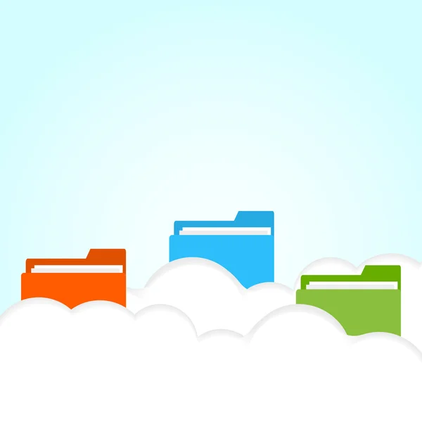 Vector cloud folder — Stock Vector