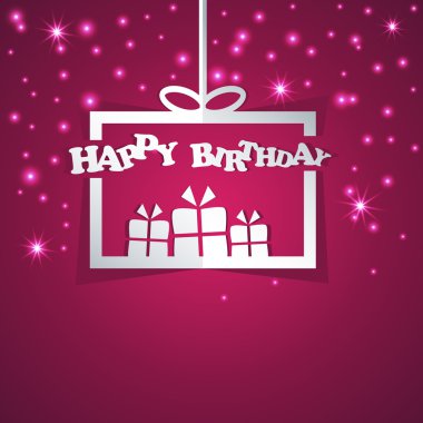 Happy birthday hediye kutusu soyut kağıt