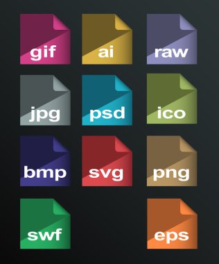 vektör görüntü biçimleri set