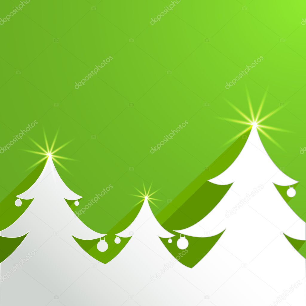 Abstract Background with Christmas Tree