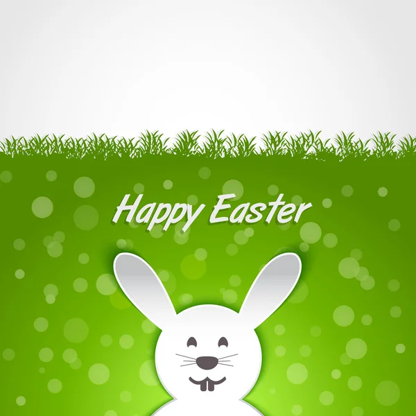 Tarjeta de Pascua de conejo de papel — Vector de stock
