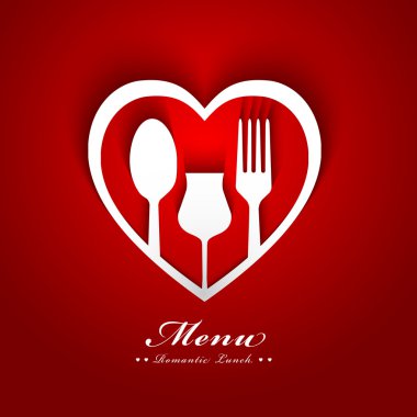 Romantik yemek menü tasarımı