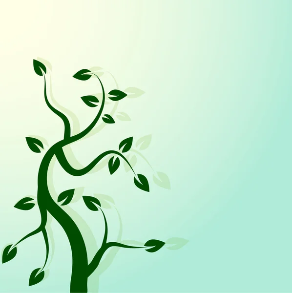 Primavera de árbol verde — Vector de stock