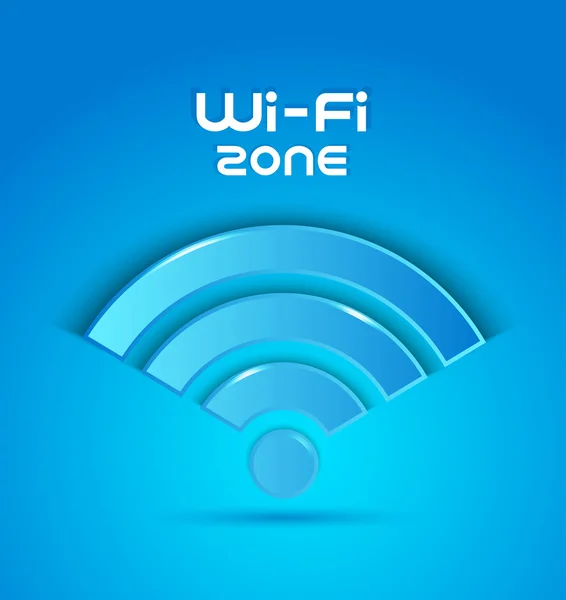 3 d アイコンの wi-fi ゾーン — ストック写真