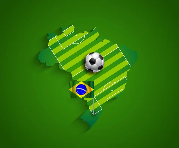 巴西 2014年世界杯国家主办演示文稿 — 图库矢量图片