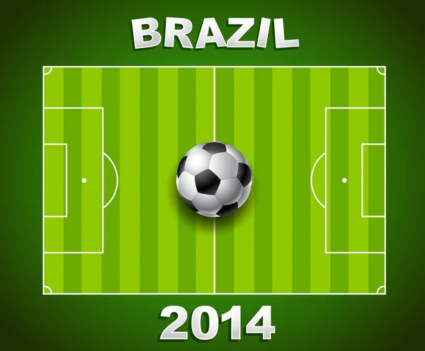 Fotbollsplan för Brasilien world cup 2014 — Stock vektor