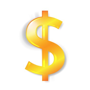izole dolar para birimi simgesi