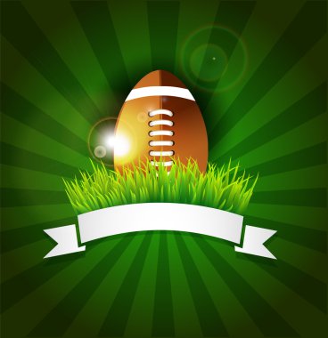 Rugby, Amerikan futbol topu çim ile bayrak