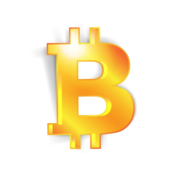 Bitcoin valuta tecken isolerade — Stock vektor